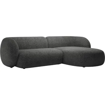 Pohovka Micadoni Tmavě šedá rohová pohovka Kate 285 cm, pravá