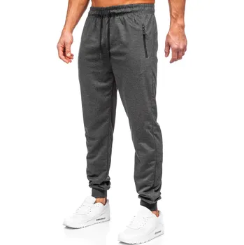 Pánské kalhoty Grafitové pánské teplákové jogger kalhoty Bolf JX6105 - 2XL