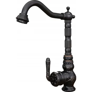 Vodovodní baterie Kuchyňská stojánková baterie Rustykalne Uchwyty flower černá