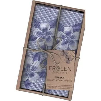 Utěrka Utěrka Kolumbinka vaflová - 2 ks v eko balení, fialová