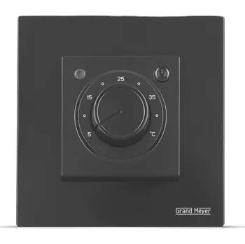 Termostat POKOJOVÝ TERMOSTAT REGULÁTOR PRO PODLAHOVÉ TOPENÍ ČERNÝ