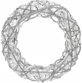 Vánoční světelná dekorace Svítící věnec 40 cm 20 LED třpytky ozdoba vánoční dekorace