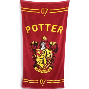 Osuška - ručník Harry Potter: Quidditch (75 x 150 cm) červený