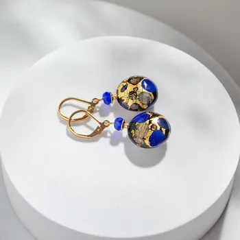 Náušnice Lampglas Náušnice Imperial Flame s 24karátovým zlatem v perlách Lampglas Materiál zapínání náušnic: pozlacené stříbro Ag 925/1000