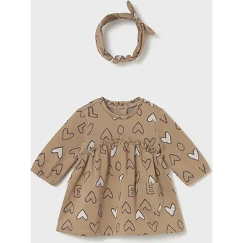 Kojenecké šaty Kojenecké šaty Mayoral Newborn 2825.2P.Newborn.9BYA hnědá 88X, vel. 86