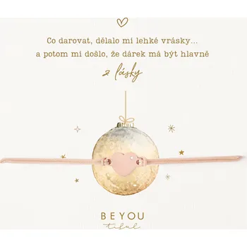 Náramek Dárková karta Dárek z lásky a náramek srdíčko