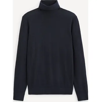 Pánský svetr Celio Vlněný rolák Menos merino 1049109 Tmavě modrá M