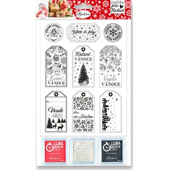 Dárková visačka Aladine Razítka - Vánoční visačky 9 ks - VÝPRODEJ