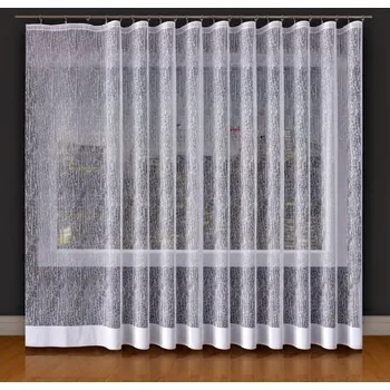 Záclona Dekorační žakárová záclona na žabky WIKTORIA LONG 300 bílá 300x250 cm MyBestHome