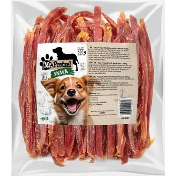 Pamlsek pro psa Mr. Pretzel Hypoalergenní pamlsky pro psy Měkké proužky s kachnou 500g