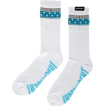 Pánské ponožky INDEPENDENT ponožky - Tile Span Crew Socks White (158401)