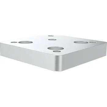 Stavební profil Alusic Rohová příruba pro podstavce a kolečka, AC 30-6, 60x60, M8