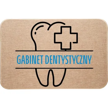 Rohožka Lněná rohožka pod dveře s potiskem Zubní ordinace