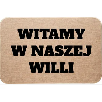Rohožka Lněná rohožka VÍTÁME V NAŠÍ VILLE - ROHOŽKA PŘED DVEŘE DÁREK