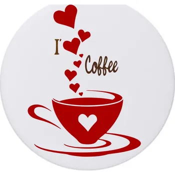 Podtácek Keramické podložky pod hrnek x4 I LOVE COFFEE SRDCE