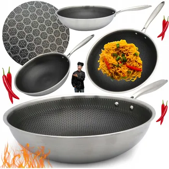 Pánev 24cm PÁNEV Z NEREZOVÉ OCELI S NEPŘILNAVÝM POVRCHEM