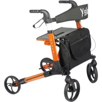 Chodítko pro seniory Chodítko čtyřkolové skládací YOLA RA883 oranžové