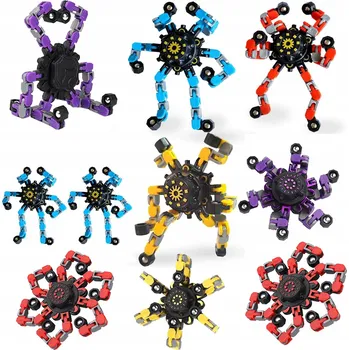 Gadget 10x FIDGET SPINNER ROBOT K SESTAVENÍ ANTISTRESOVÝ Hračka Vzdělávací DIY