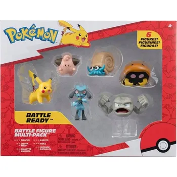 Figurka POKEMON Pikachu, Cleffa, Riolu, Geodude, Omanyte, Kabuto W7 - bojové figurky