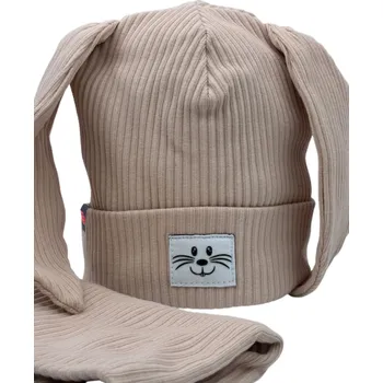 Čepice Teplá zimní Čepice pro holky i chlapce s ušima, šála, bavlna nákrčník