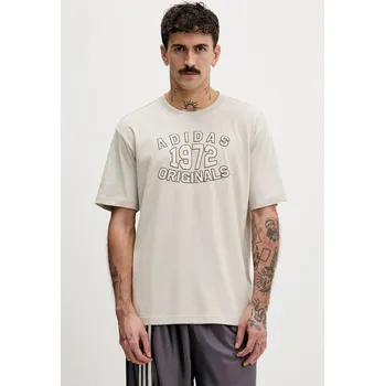 Pánské tričko Bavlněné tričko adidas Originals Varsity JX8176 béžová 80X, vel. L