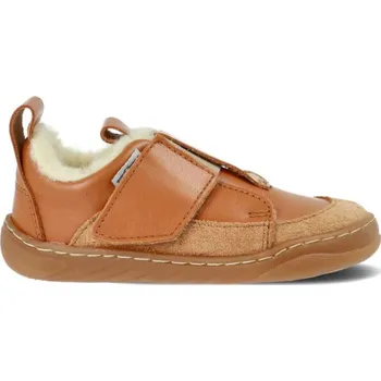 Dětská móda PEGRES PRVNÍ ZIMNÍ BOTIČKY SBF64W Hnědá | Dětské první barefoot zateplené botičky - 23