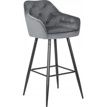 Barová židle Barová Židle Mebel Elite šedá 105 cm látka