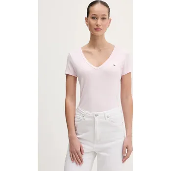 Pánské tričko Tričko Tommy Jeans DW0DW17385 růžová 03X, vel. M