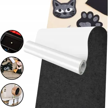 Obraz SAMOLEPICÍ PLST ČERNÁ S LEPIDLEM 40x200cm PODLOŽKA NA NÁBYTEK