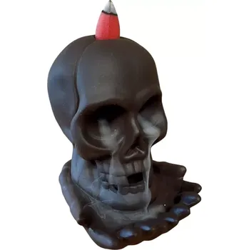 Aroma lampa Awm Fontána - stojan na vonné kužely Tekoucí dým Lebka s Led světlem