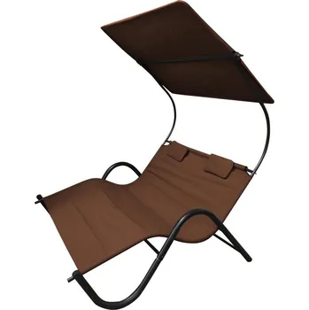 Zahradní lehátko Lehátko DELUX pro 2 osoby ve 3 barvách - tmavě hnědá