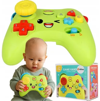 Hračka pro nejmenší Hračka Gamepad PAD Joystick INTERAKTIVNÍ Zvuky Pohyblivé Knoflíky +6m