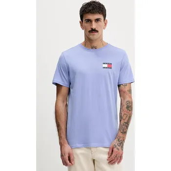 Pánské oblečení Bavlněné tričko Tommy Jeans DM0DM20740 modrá 05A, vel. L
