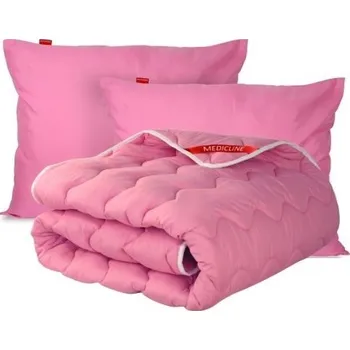 přikrývka JAKS Celosezónní antialergická přikrývka + 2 polštáře růžové Rozměr přikrývky: 140 x 200 cm