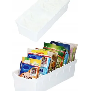 Úložný box KONTEJNER ORGANIZÉR KRABIČKA NA BYLINKY PLASTOVÝ DĚLENÝ S PŘIHRÁDKAMI 30 cm