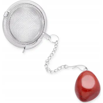 Konvice na čaj Sítko Na Louhování Čaje na čaj s přírodním kamenem Jaspis Červená kulička