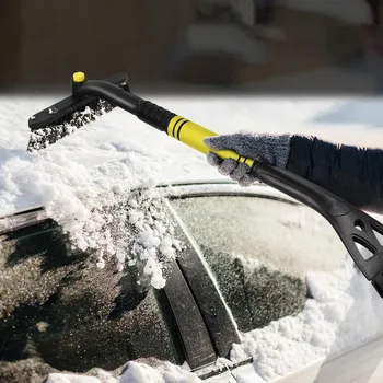 Autoškrabka LOPATA NA SNÍH A ŠKRABKA NA LED S OTOČNOU HLAVICÍ 360°