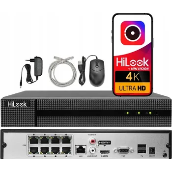 IP kamera IP rekordér 8x PoE pro IP kamery Hilook od Hikvision Aplikace HikConnect