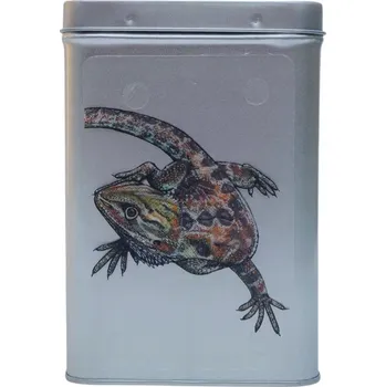 Dóza na potraviny Plechová dóza s obrázkem agamy