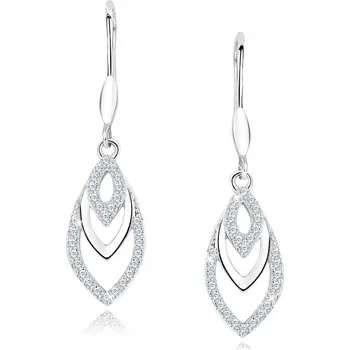 Náušnice STŘÍBRNÉ NÁUŠNICE SE ZIRKONY, STŘÍBRO 925