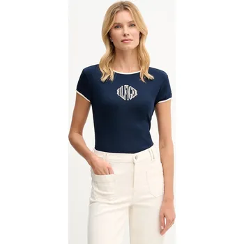 Bavlněné tričko Tommy Hilfiger WW0WW47881 námořnická modř 59X, vel. XL