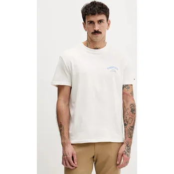 Bavlněné tričko Tommy Jeans DM0DM22318 béžová 01X, vel. M