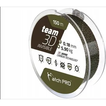 Vlasec Matchpro Team 3D INVISIBLE 150 m 0,18 mm