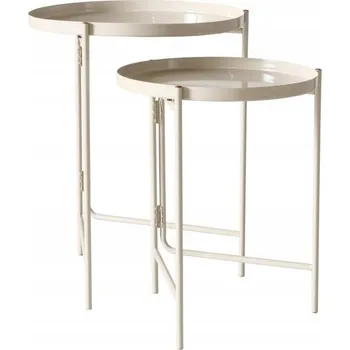 Konferenční stolek Konferenční stolek Boltze DRAGO kulatý 38 x 38 x 45 cm, béžové odstíny