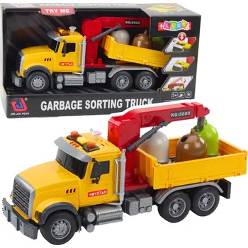 Odpadkový koš Popelářské auto na třídění odpadu kontejnery světla zvuky
