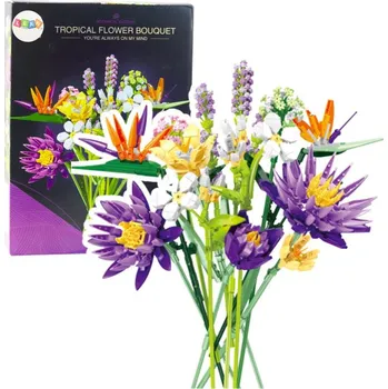 ostatní stavebnice Stavebnice Kytice Tropické Květiny 890 dílků