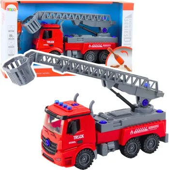 autíčko Hasičské auto k rozebrání DIY Šroubovák Červený