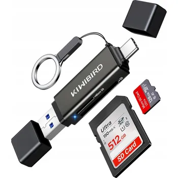 Čtečka paměťových karet Čtečka paměťových karet 2v1 USB-C USB-A 3.0 SD MicroSD UHS-I OTG Telefon PC