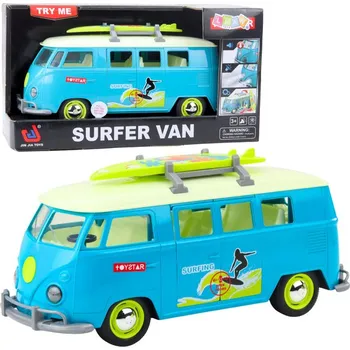 autíčko Auto Surfer Van Bus Surfové prkno Světla Zvuky Tyrkysová