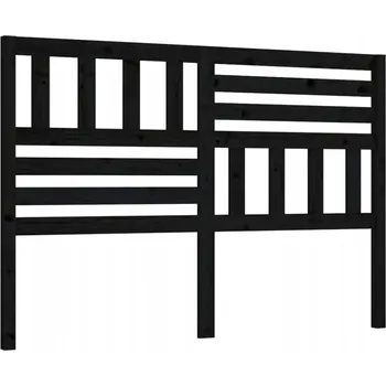 Čelo postele, černé, 166x4x100 cm, masivní dřevo